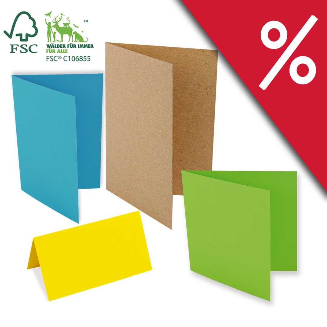Faltkarten | Doppelkarten Sale Angebot